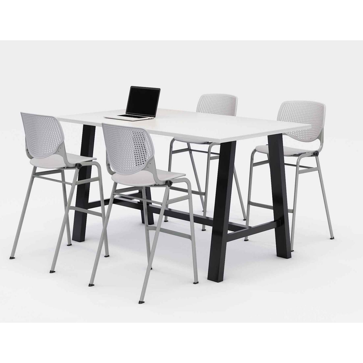 midtown-bistro-dining-table-with-four-light-gray-kool-barstools-36-x-72-x-41-designer-white-ships-in-4-6-business-days_kfi840031900593 - 1