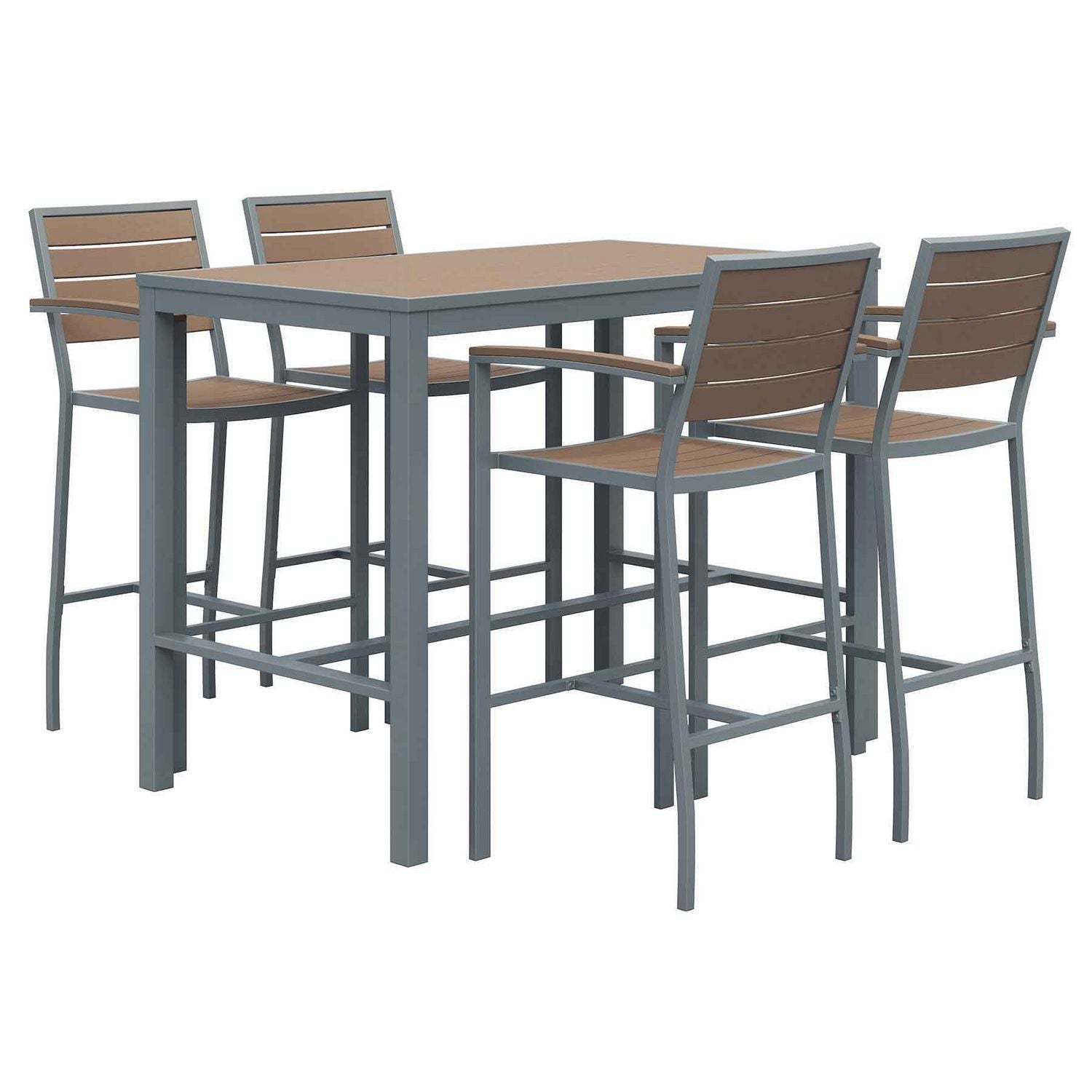 eveleen-outdoor-bistro-patio-table-with-four-mocha-powder-coated-polymer-barstools-32-x-55-mocha-ships-in-4-6-bus-days_kfi840031925190 - 1