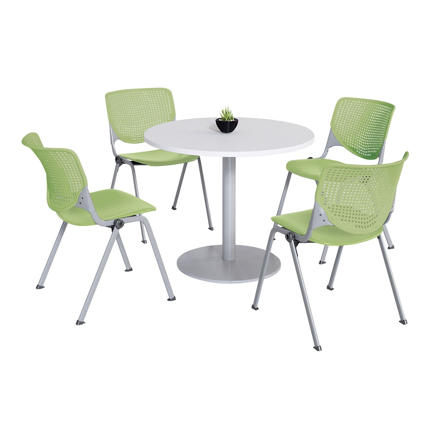 pedestal-table-with-four-lime-green-kool-series-chairs-round-36-dia-x-29h-designer-white-ships-in-4-6-business-days_kfi811774036726 - 1