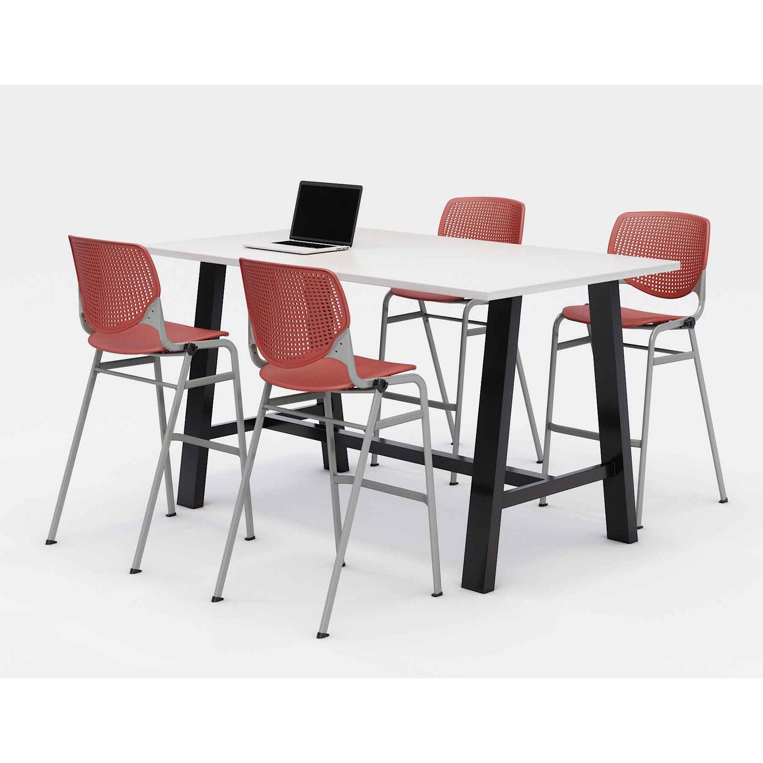 midtown-bistro-dining-table-with-four-coral-kool-barstools-36-x-72-x-41-designer-white-ships-in-4-6-business-days_kfi840031900647 - 1