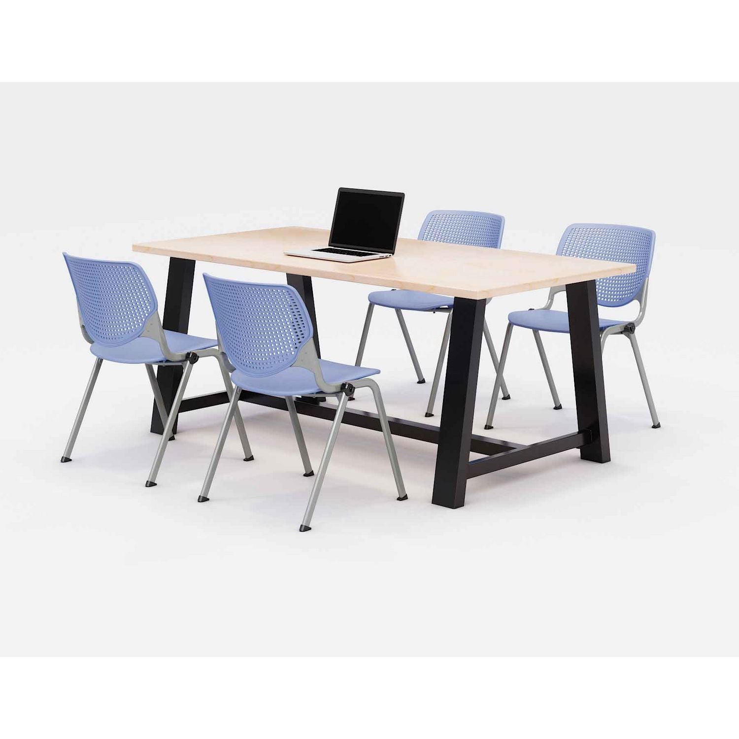 midtown-dining-table-with-four-periwinkle-kool-series-chairs-36-x-72-x-30-kensington-maple-ships-in-4-6-business-days_kfi840031900517 - 1