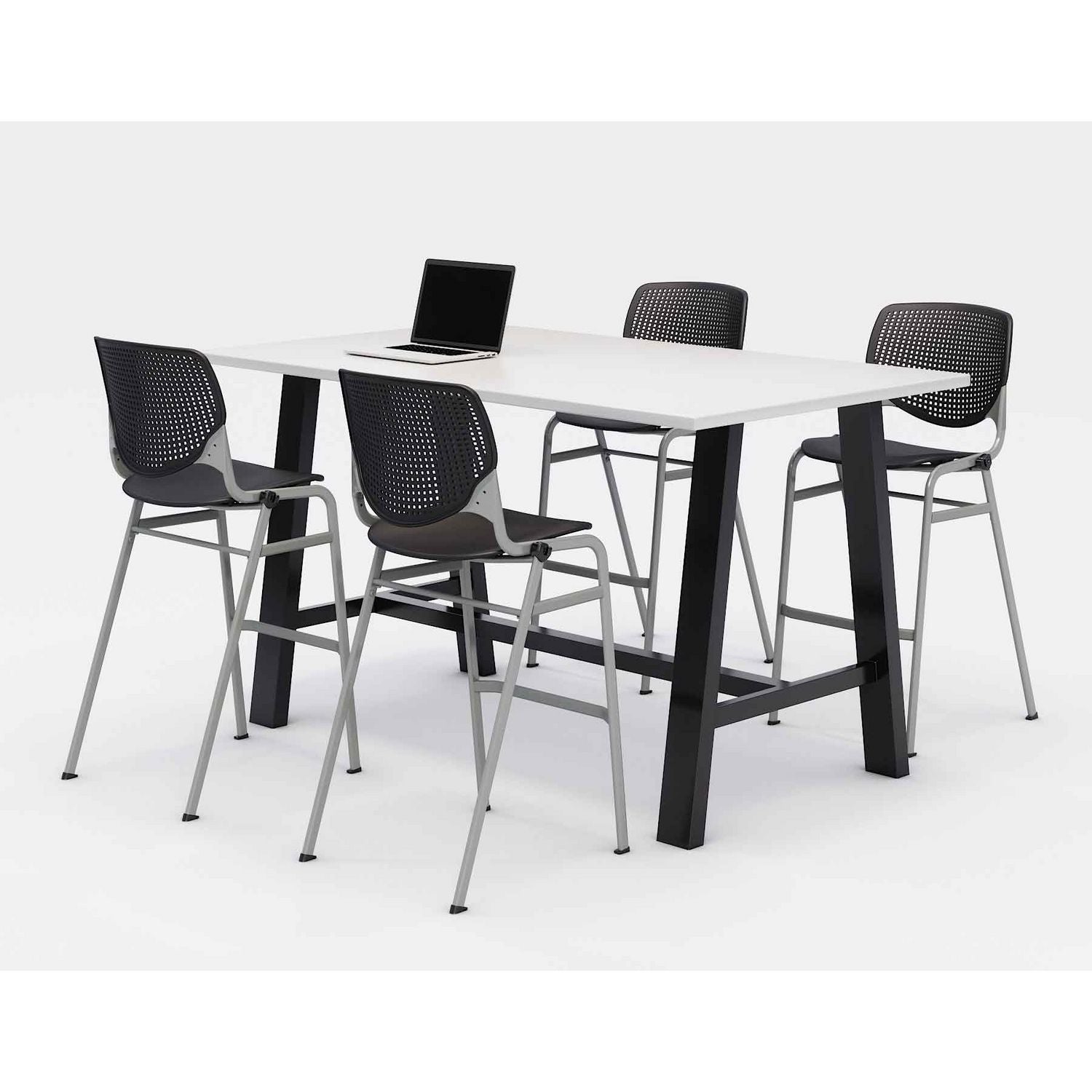 midtown-bistro-dining-table-with-four-black-kool-barstools-36-x-72-x-41-designer-white-ships-in-4-6-business-days_kfi840031900579 - 1