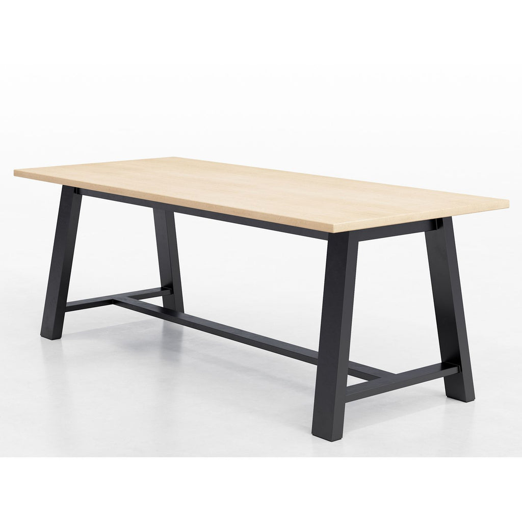 Midtown Dining Table with Four Coral Kool Series Chairs, 36 x 72 x 30, Kensington Maple, Ships in 4-6 Business Days
