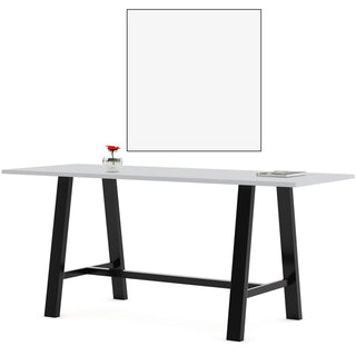 Midtown Bistro Dining Table with Four Lime Green Kool Barstools, 36 x 72 x 41, Designer White, Ships in 4-6 Business Days