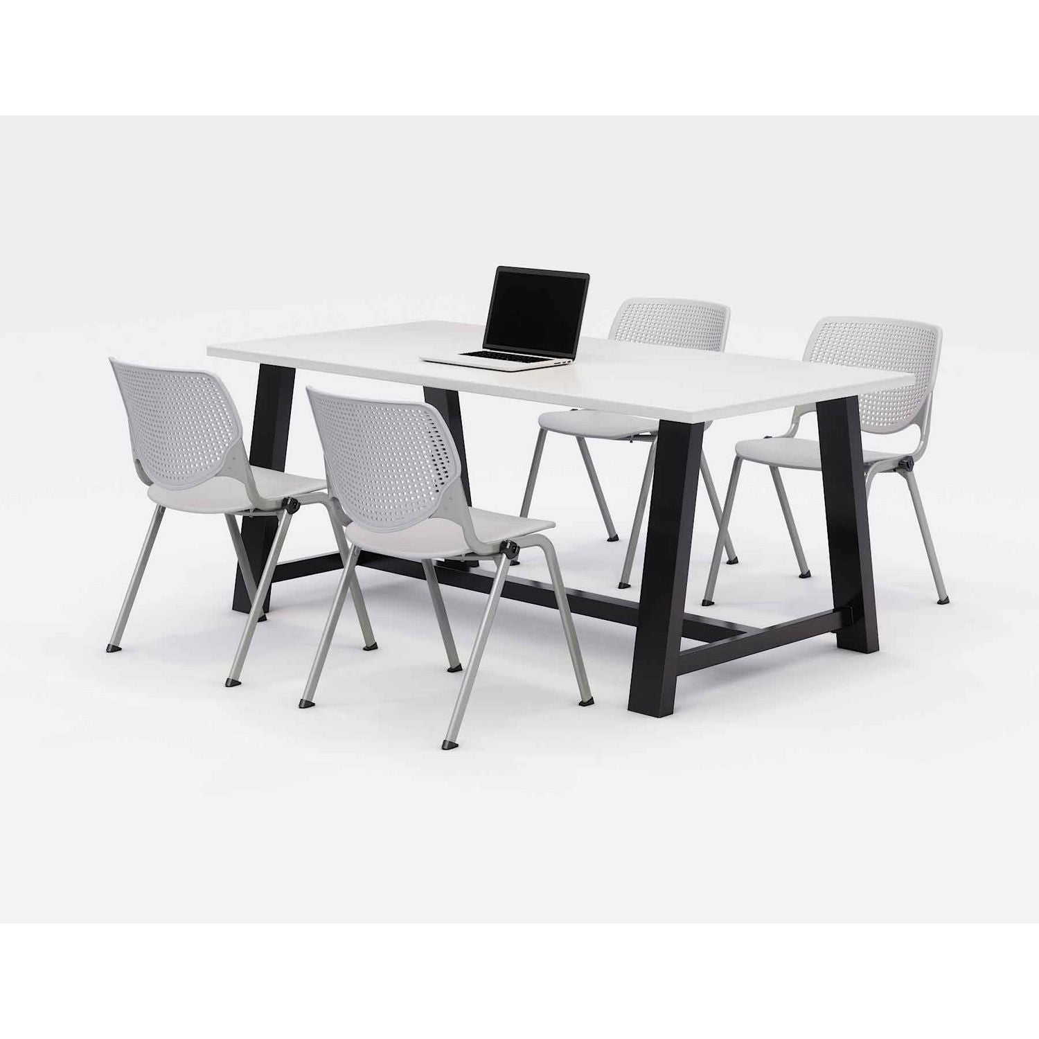 midtown-dining-table-with-four-light-gray-kool-series-chairs-36-x-72-x-30-designer-white-ships-in-4-6-business-days_kfi840031900296 - 1