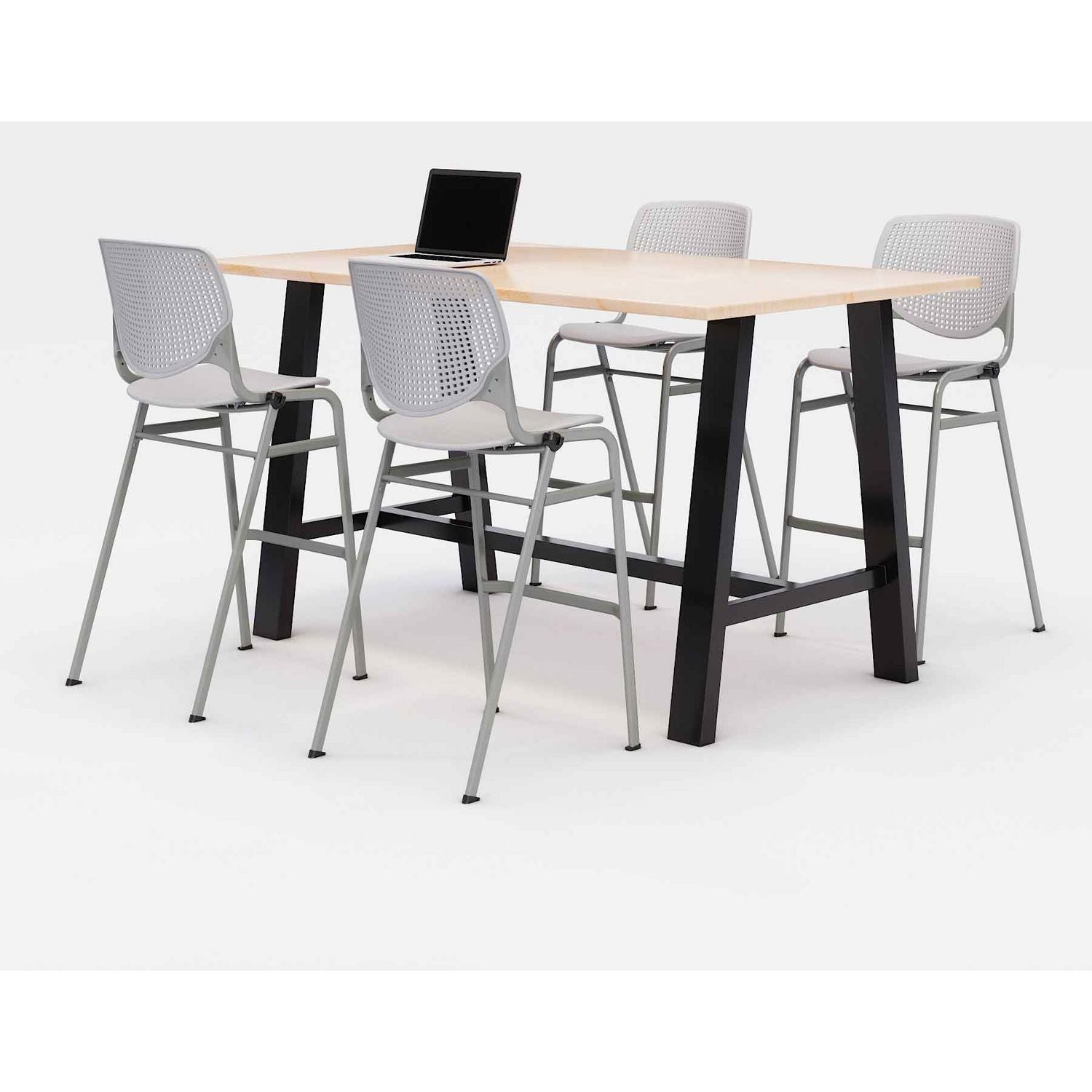 midtown-bistro-dining-table-with-four-light-gray-kool-barstools-36-x-72-x-41-kensington-maple-ships-in-4-6-business-days_kfi840031900784 - 1