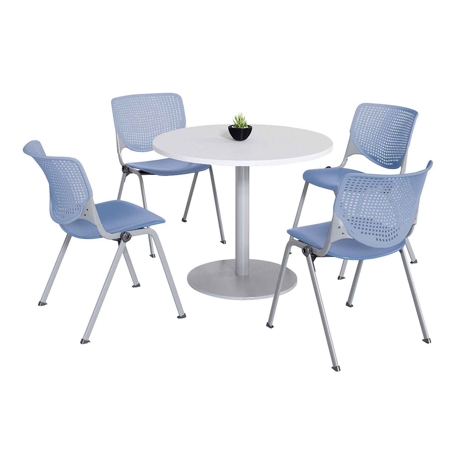 pedestal-table-with-four-periwinkle-kool-series-chairs-round-36-dia-x-29h-designer-white-ships-in-4-6-business-days_kfi811774036740 - 1