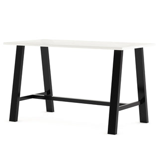 Midtown Dining Table with Four Periwinkle Kool Series Chairs, 36 x 72 x 30, Designer White, Ships in 4-6 Business Days