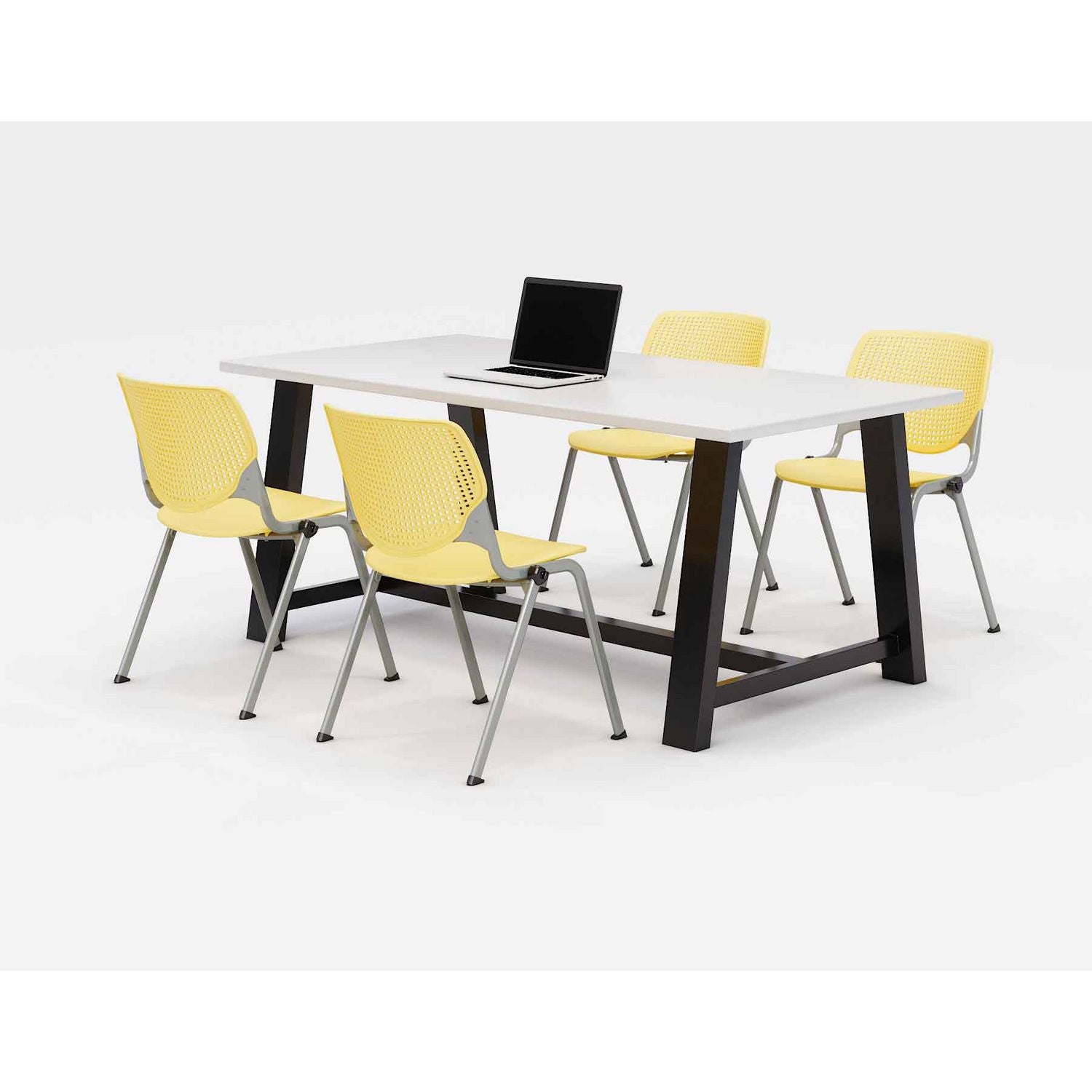 midtown-dining-table-with-four-yellow-kool-series-chairs-36-x-72-x-30-designer-white-ships-in-4-6-business-days_kfi840031900289 - 1