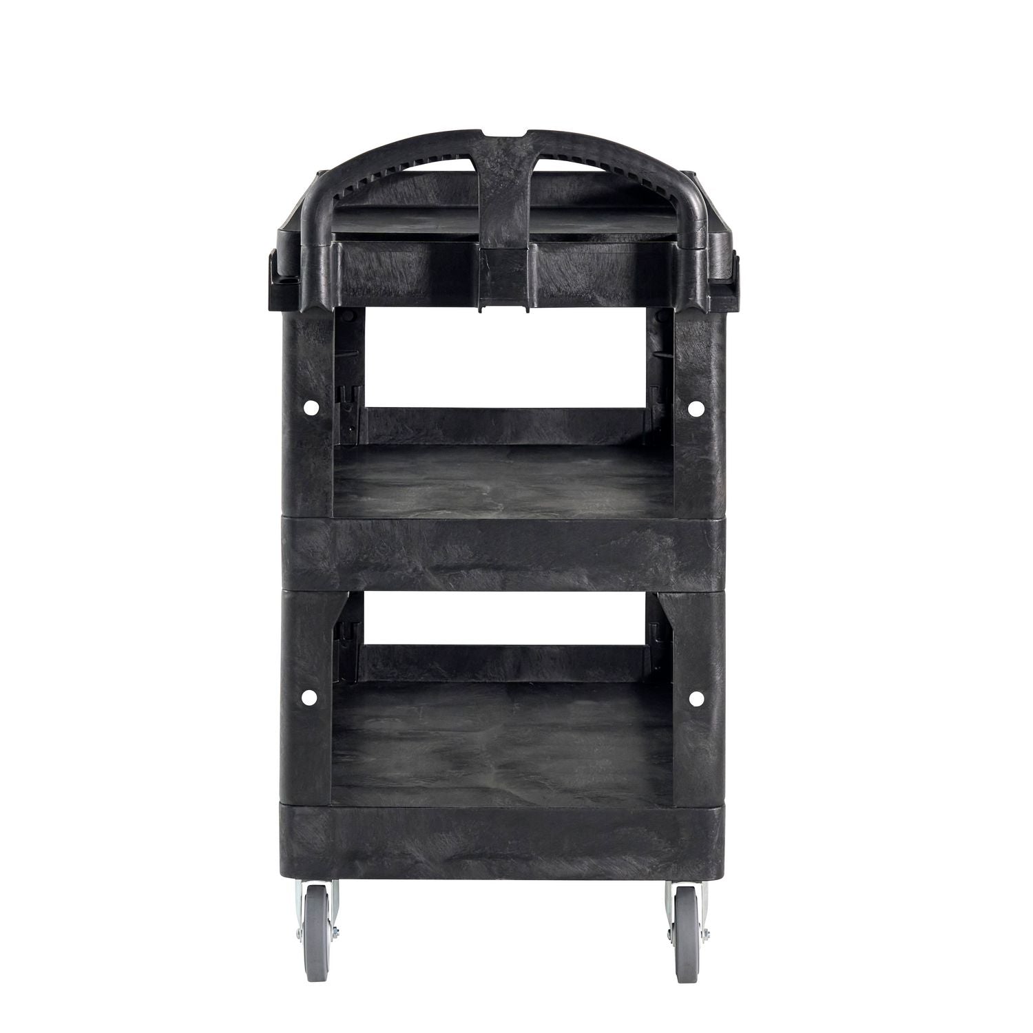 brute-3-shelf-heavy-duty-ergo-lipped-utility-cart-resin-3-shelves-600-lb-capacity-2524-x-44-x-47-black_rcp2196862 - 4