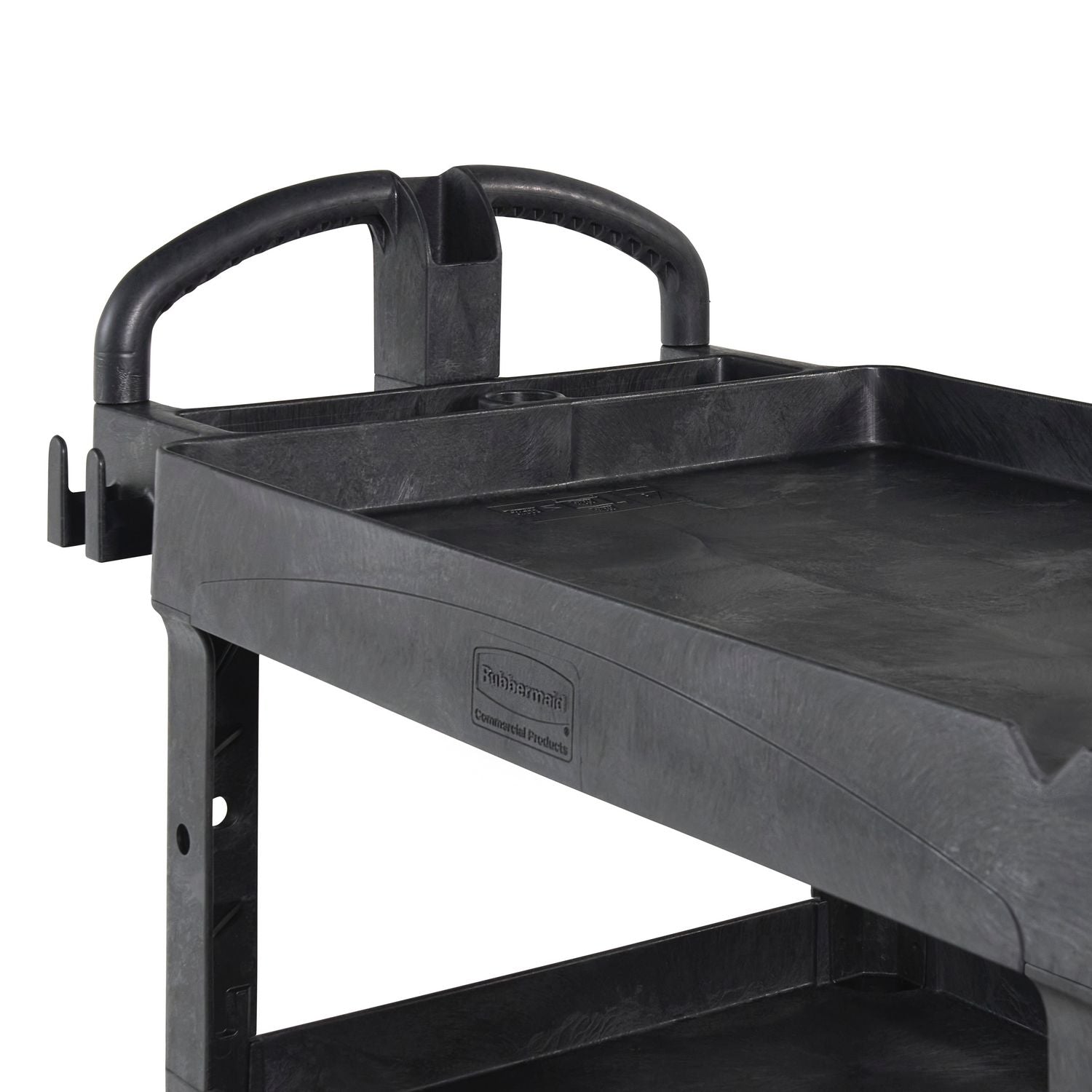 brute-3-shelf-heavy-duty-ergo-lipped-utility-cart-resin-3-shelves-600-lb-capacity-2524-x-44-x-47-black_rcp2196862 - 3