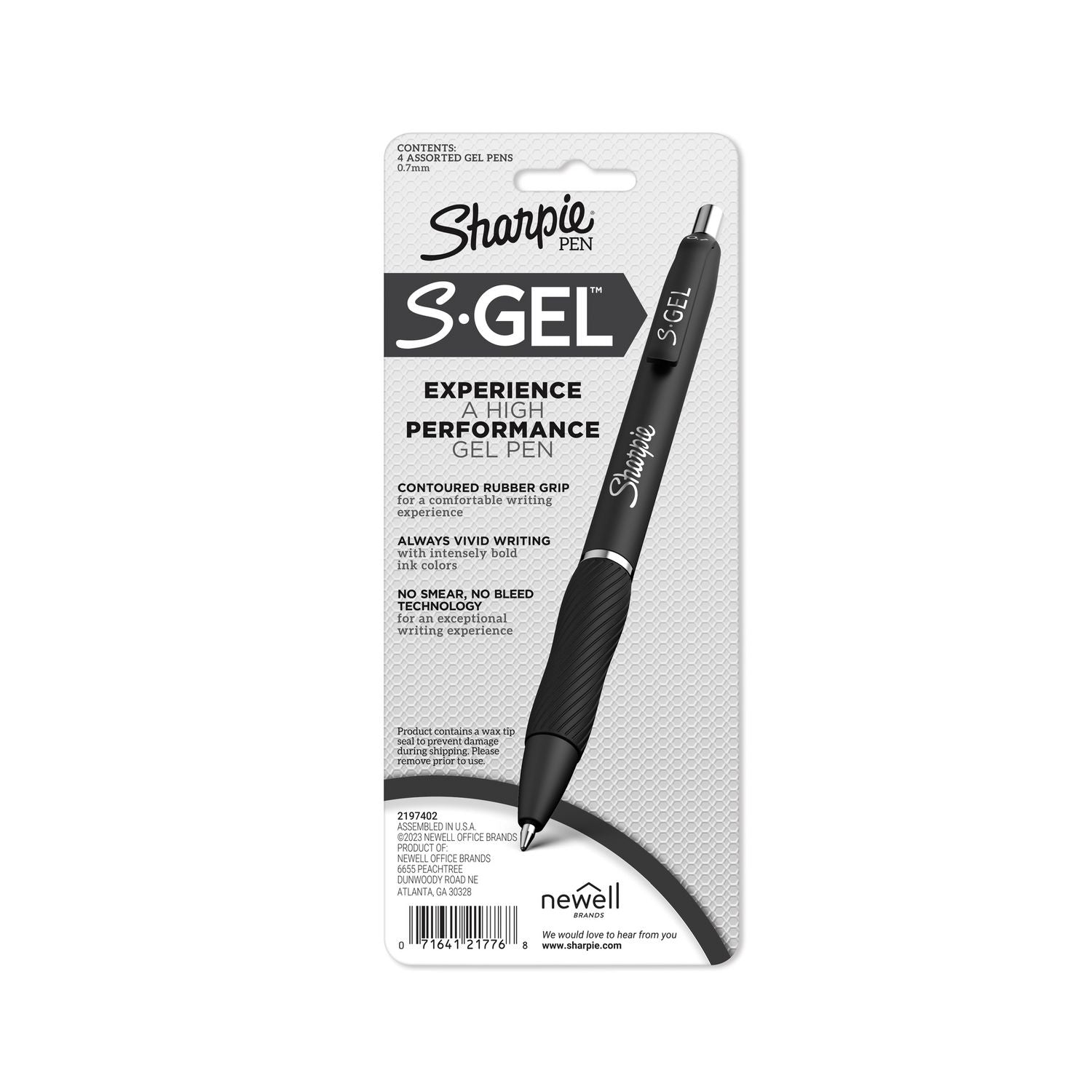 s-gel-fashion-barrel-pen-retractable-medium-07-mm-assorted-color-ink-white-barrel-4-pack_san2193947 - 2