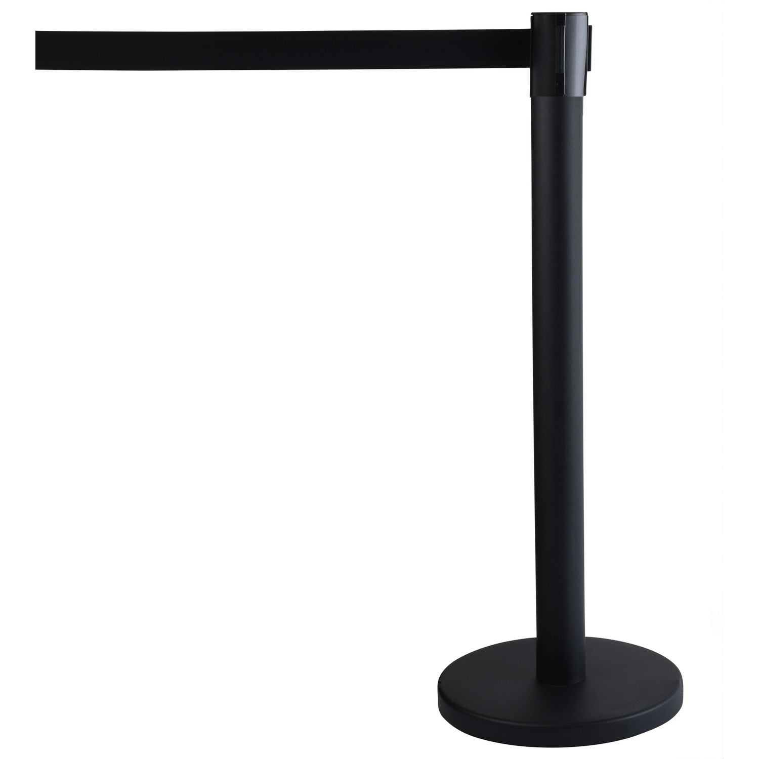Economy Crowd Control, Assorted Materials, 14" x 35" x 9 ft 6", Black, 2/Carton