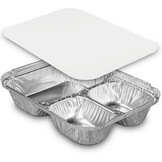 three-compartment-oblong-food-container-24-oz-638-x-147-x-8-silver-aluminum-500-carton_hfa204500 - 2