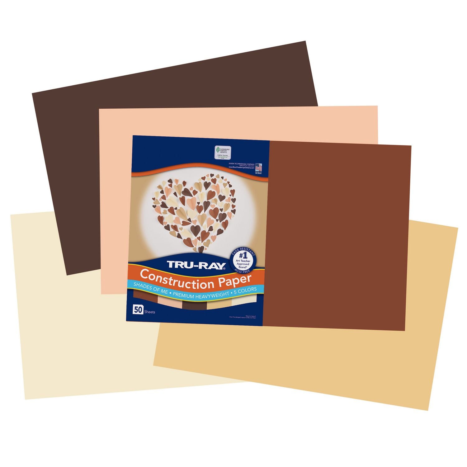 Tru-Ray Construction Paper - Art Project, Craft Project - 12"Width x 18"Length - 76 lb Basis Weight - 50 / Pack - Assorted - Fiber, Sulphite
