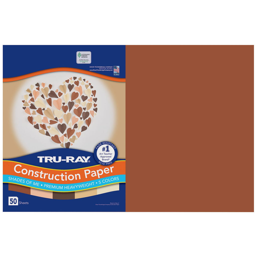 Tru-Ray Construction Paper - Art Project, Craft Project - 12"Width x 18"Length - 76 lb Basis Weight - 50 / Pack - Assorted - Fiber, Sulphite
