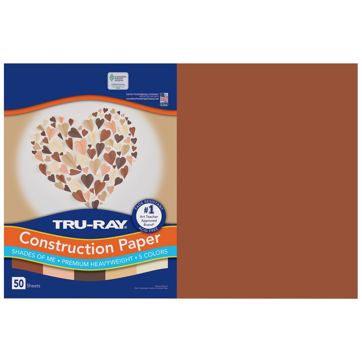 Tru-Ray Construction Paper - Art Project, Craft Project - 12"Width x 18"Length - 76 lb Basis Weight - 50 / Pack - Assorted - Fiber, Sulphite