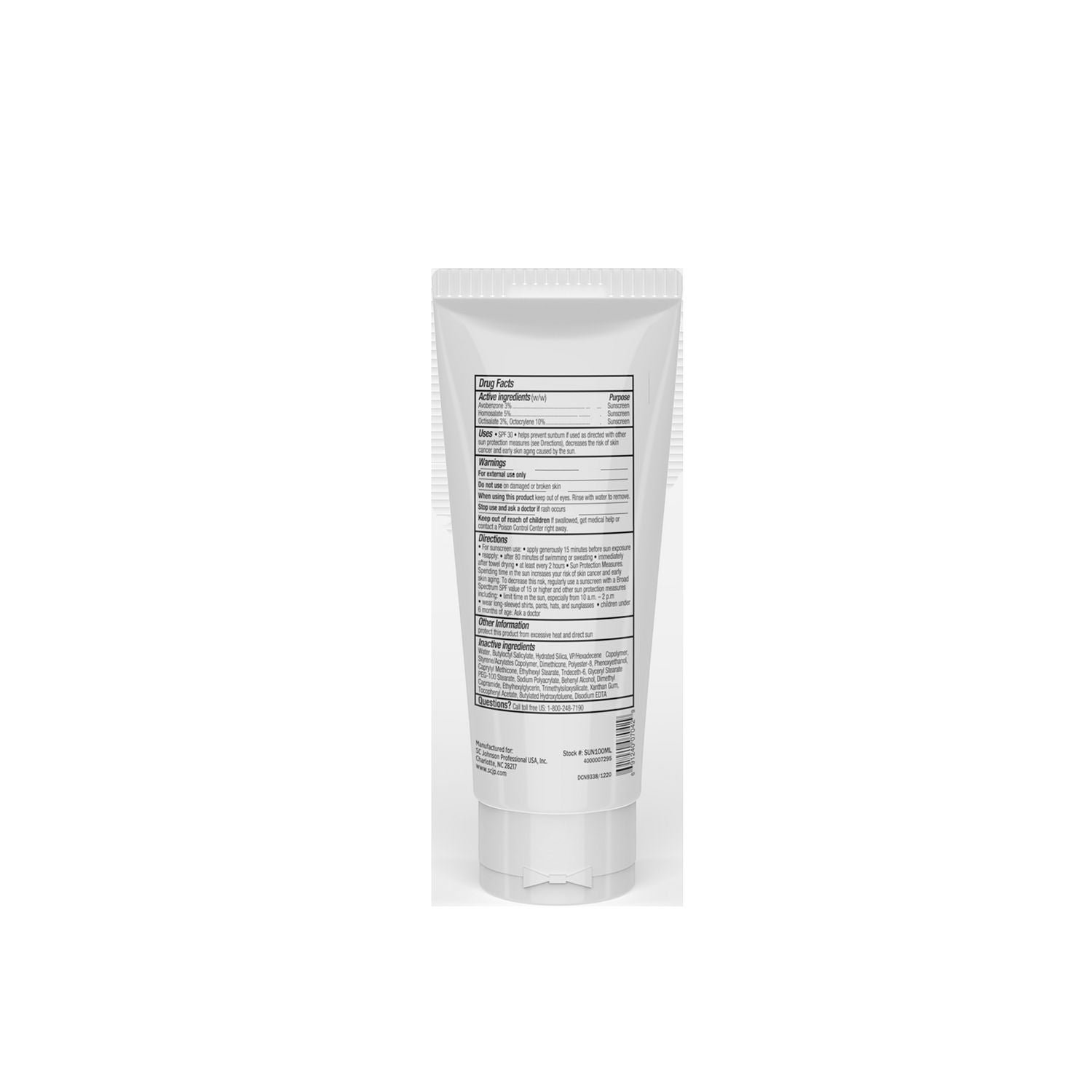 SC Johnson Stokoderm UV Skin Protection Cream - Cream - 3.38 fl oz - Tube - SPF 30 - Skin - UV Resistant, Water Resistant, Perfume-free, Non Allergic, Non-irritating, Non-greasy, UVA Protection, UVB Protection - 1 Each