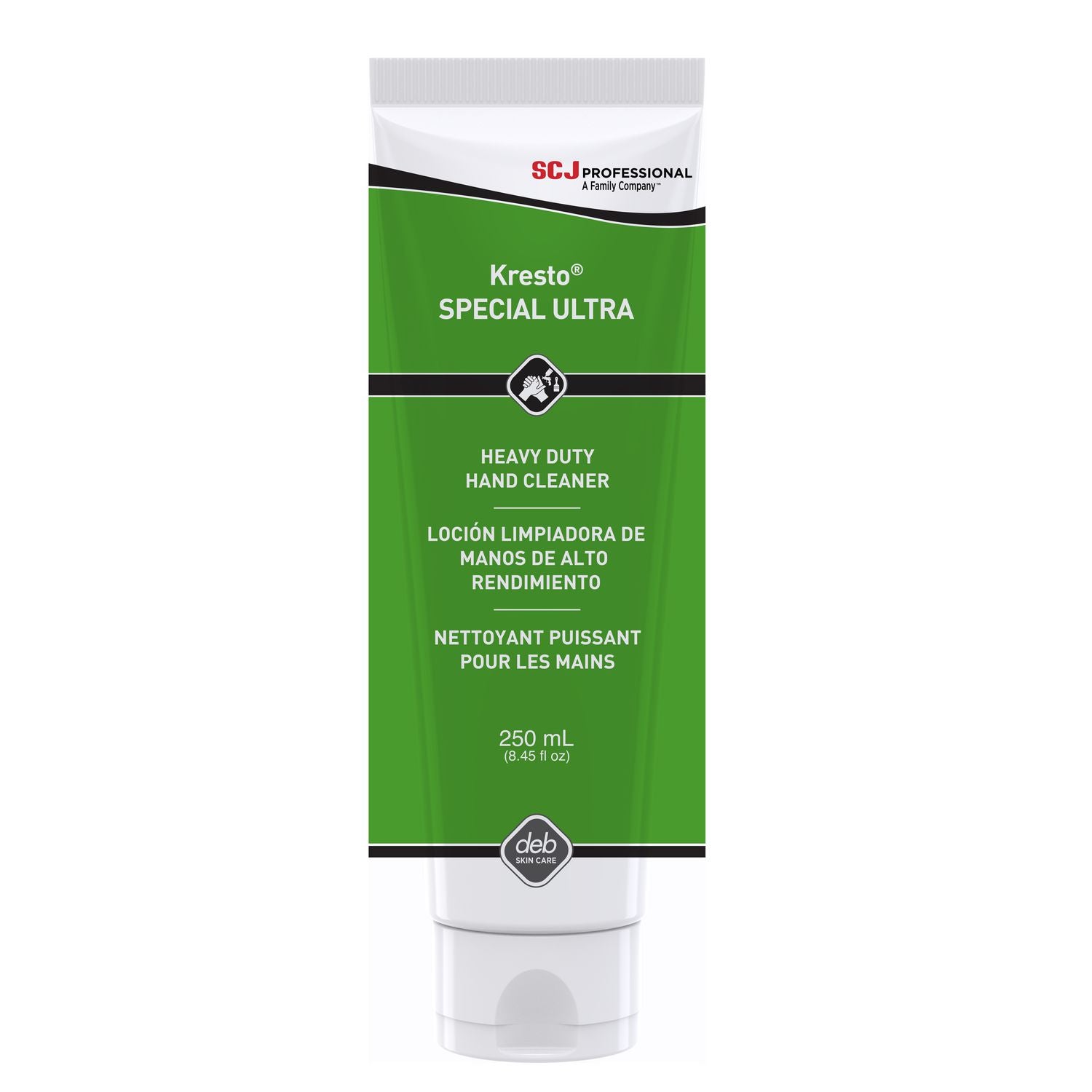 SC Johnson Kresto Special Ultra Hand Cleaner - 8.5 fl oz (250 mL) - Paint Remover - Hand, Industrial, Automotive - Brown - Soap-free, Heavy Duty, Odorless, Silicone-free - 12 / Carton