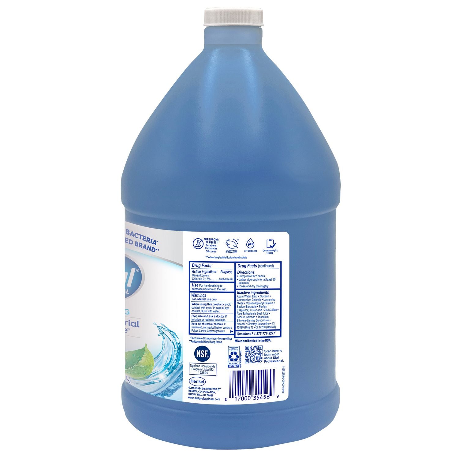 antibacterial-foaming-hand-wash-spring-water-scent-1-gal-bottle-4-carton_dia35458 - 2