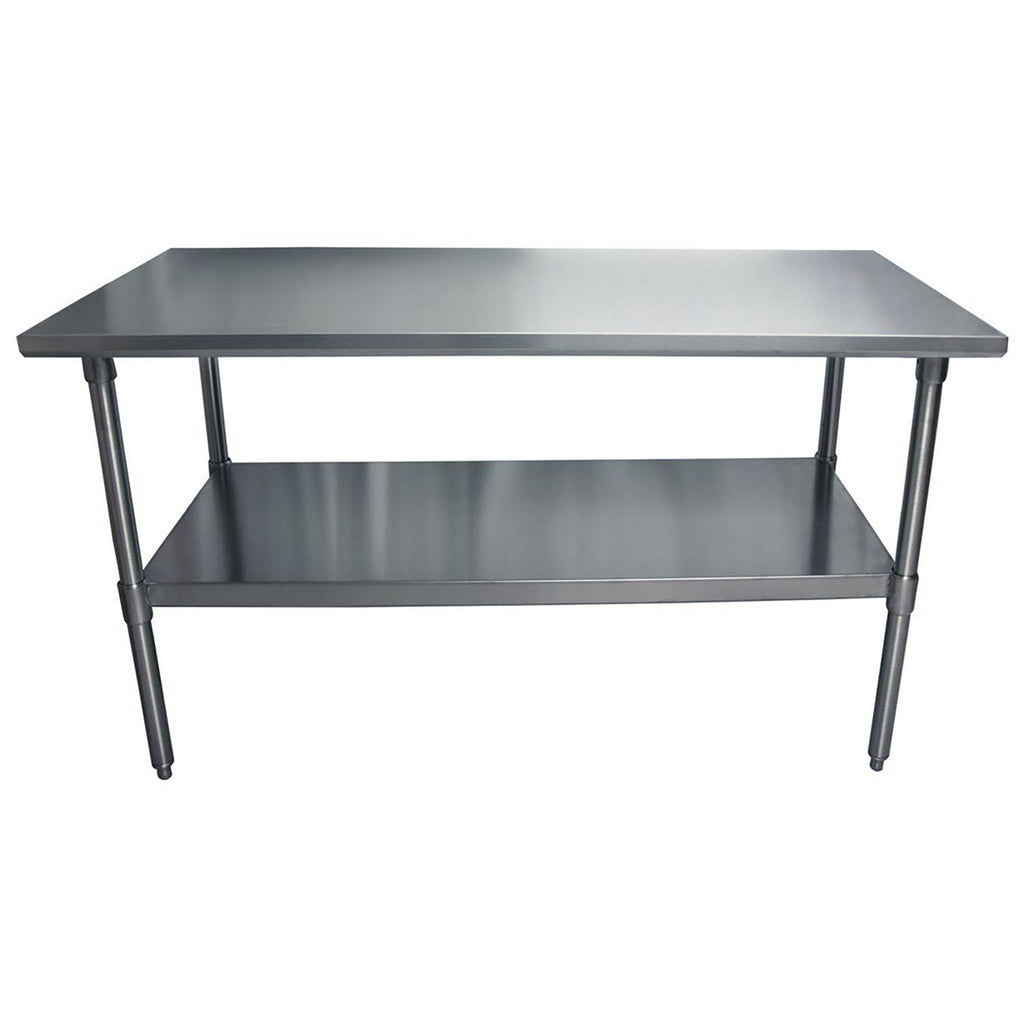 Stainless Steel Flat Top Work Tables, 60w x 30d x 36h, Silver, 2/Pallet, Ships in 4-6 Business Days