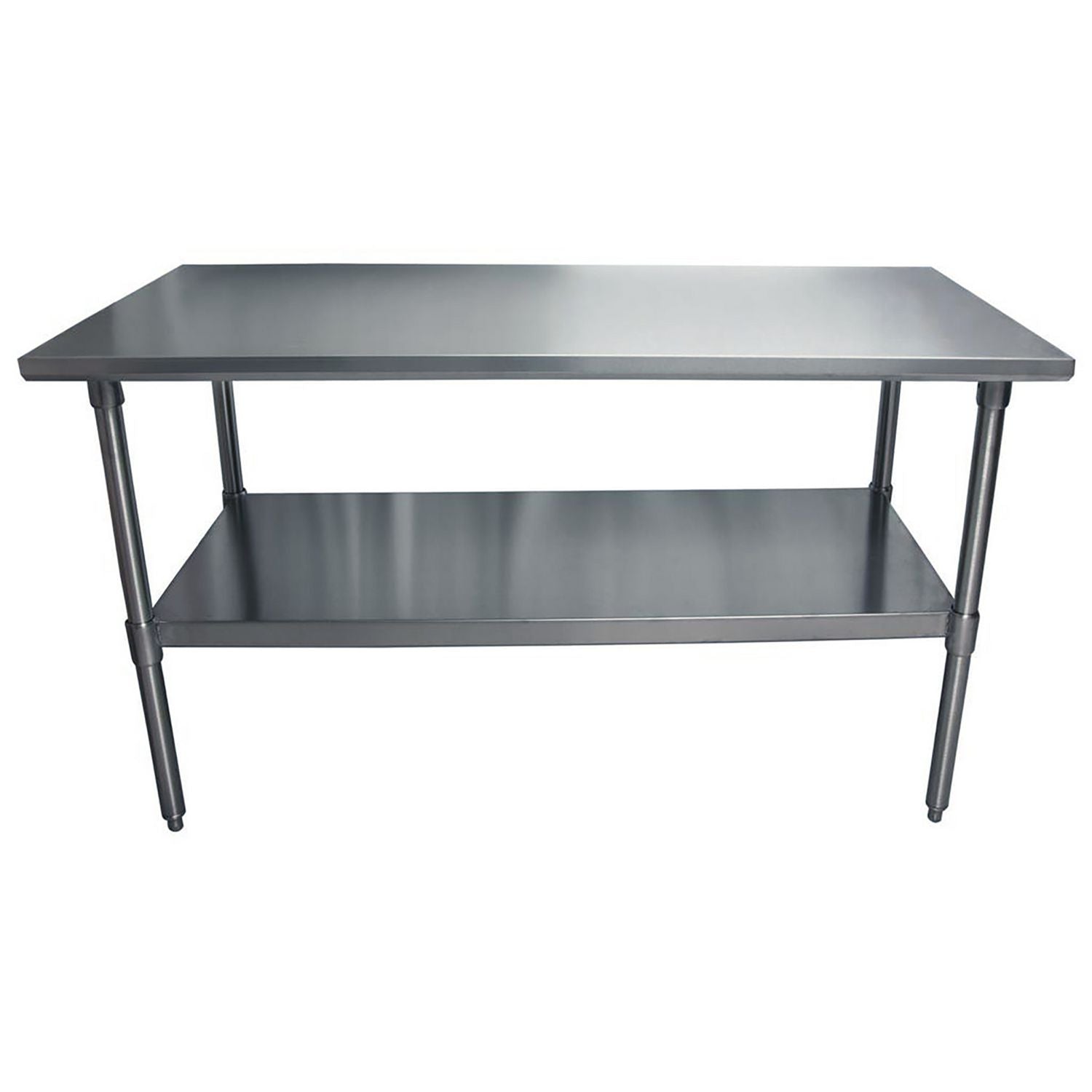 Stainless Steel Flat Top Work Tables, 60w x 30d x 36h, Silver, 2/Pallet, Ships in 4-6 Business Days