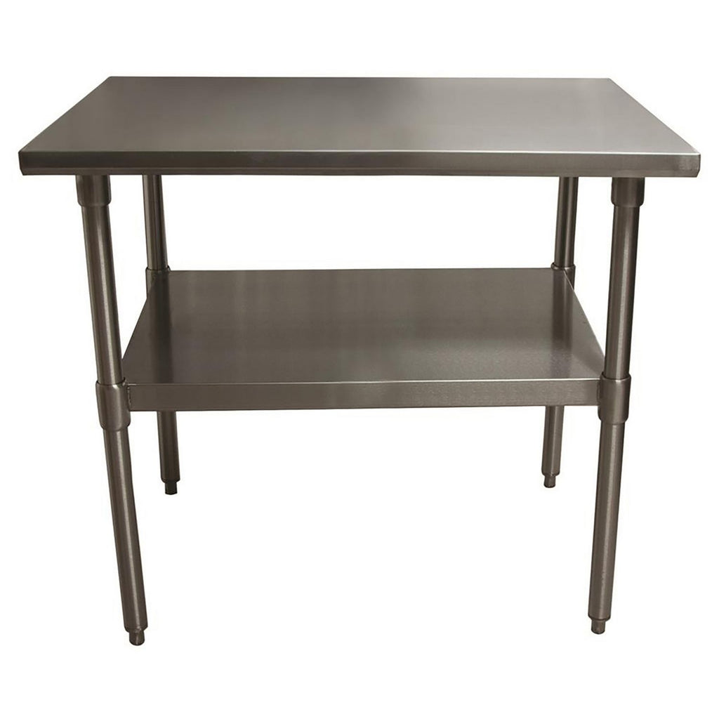 Stainless Steel Flat Top Work Tables, 48w x 30d x 36h, Silver, 2/Pallet, Ships in 4-6 Business Days