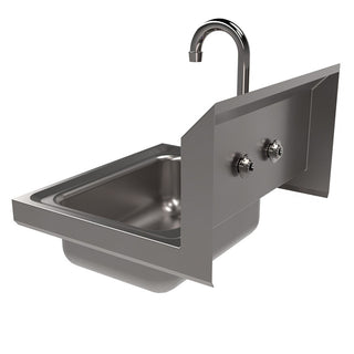 Stainless Steel Hand Sink with Faucet, 14" l x 10" w x 5" d, Ships in 4-6 Business Days