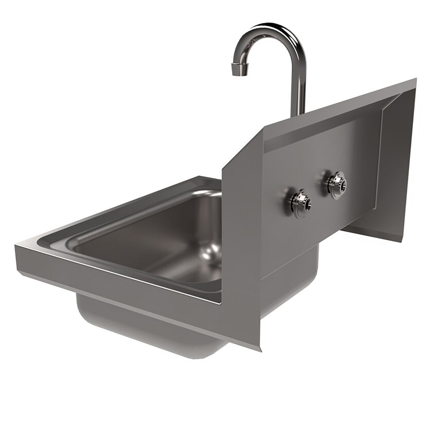 Stainless Steel Hand Sink with Faucet, 14" l x 10" w x 5" d, Ships in 4-6 Business Days