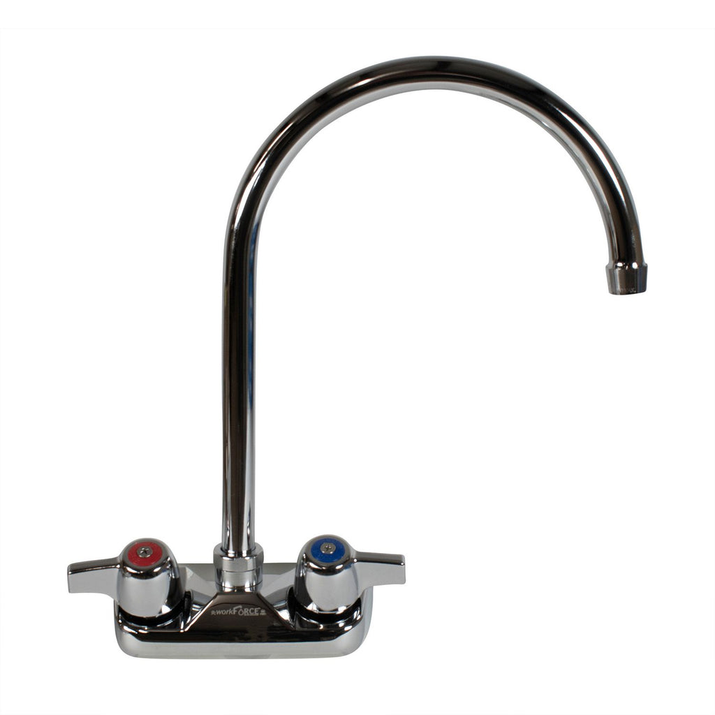 WorkForce Standard Duty Faucet, 12.38" Height/8" Reach, Chrome-Plated Brass, Ships in 4-6 Business Days