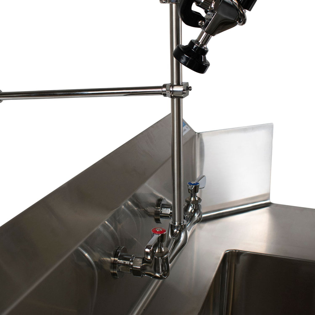 WorkForce Prerinse Add-A-Faucet, 8" Height, Chrome, Ships in 4-6 Business Days