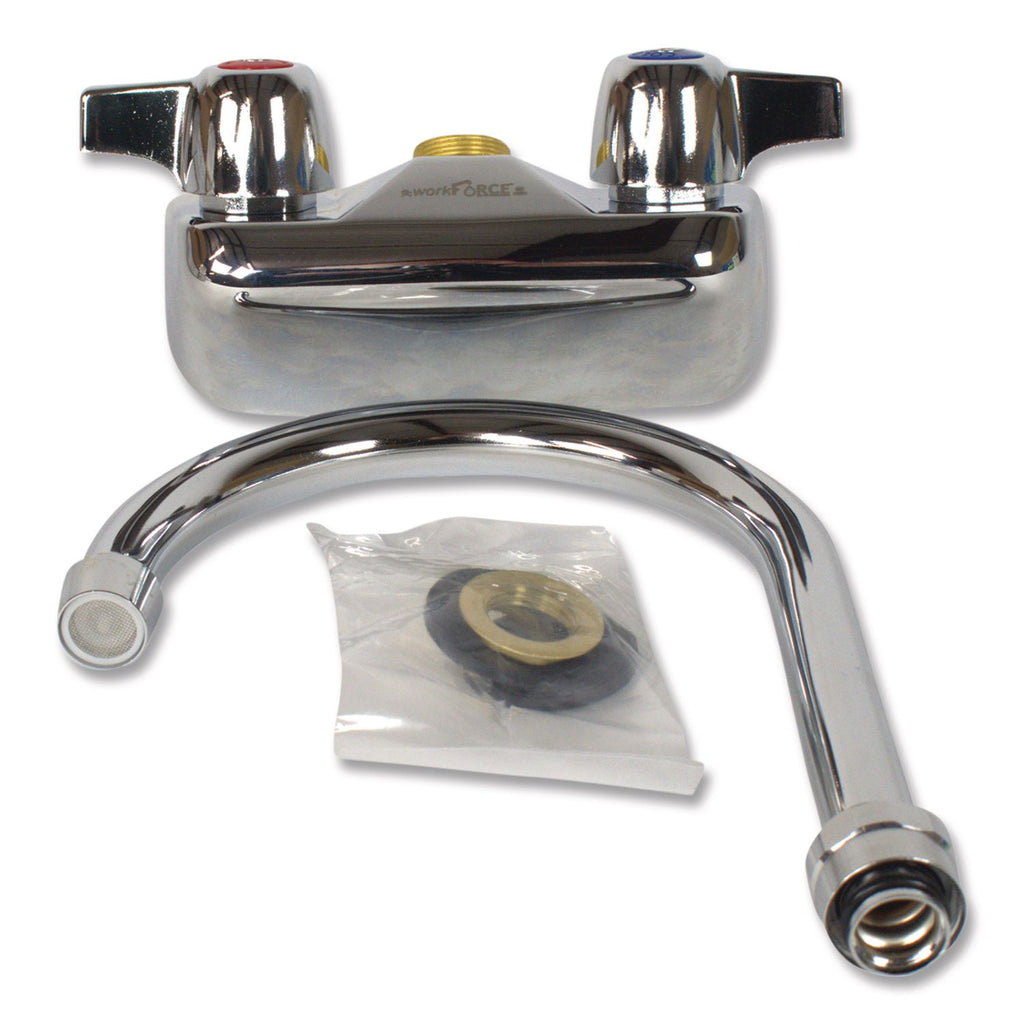 WorkForce Standard Duty Faucet, 9.5" Height/5" Reach, Chrome-Plated Brass, Ships in 4-6 Business Days