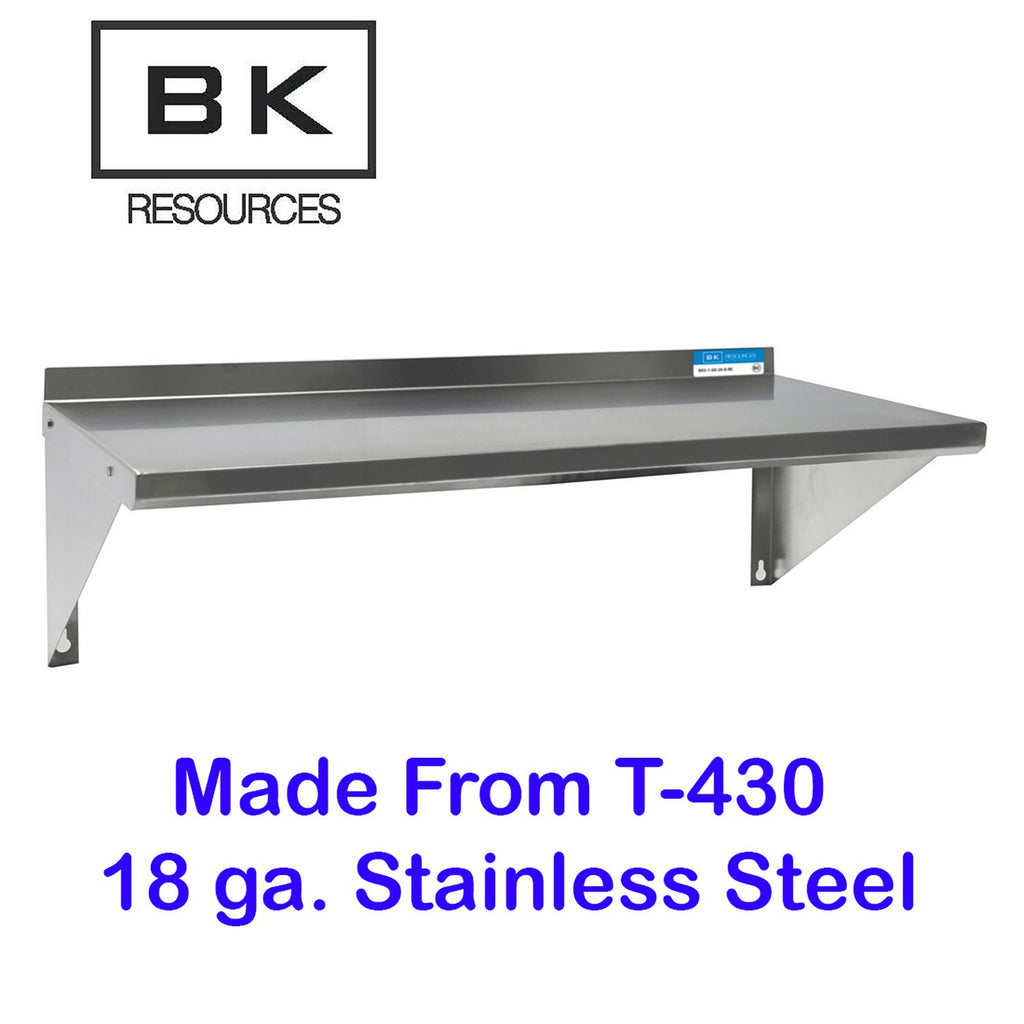 Stainless Steel Economy Overshelf, 32w x 16d x 11.5h, Stainless Steel, Silver, 2/Pallet, Ships in 4-6 Business Days