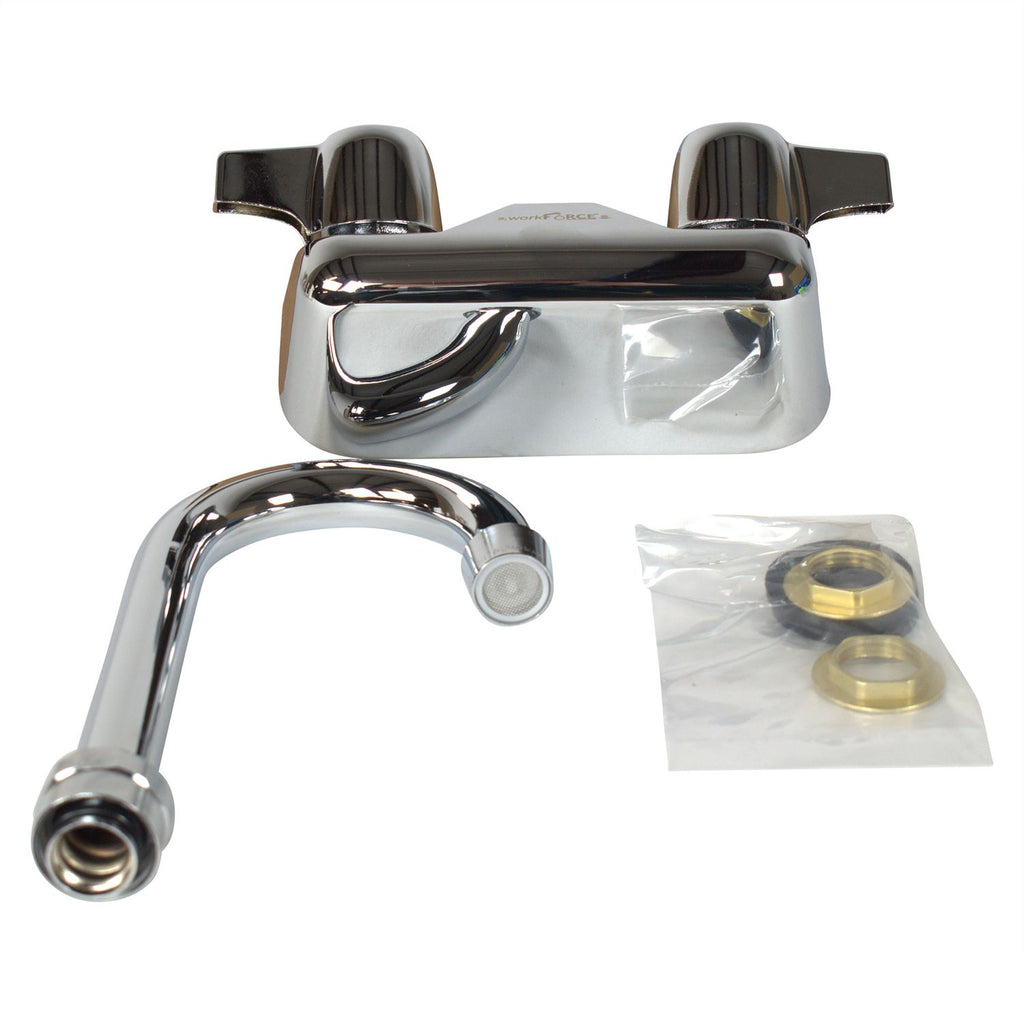 WorkForce Standard Duty Faucet, 7.88" Height/3" Reach, Chrome-Plated Brass, Ships in 4-6 Business Days