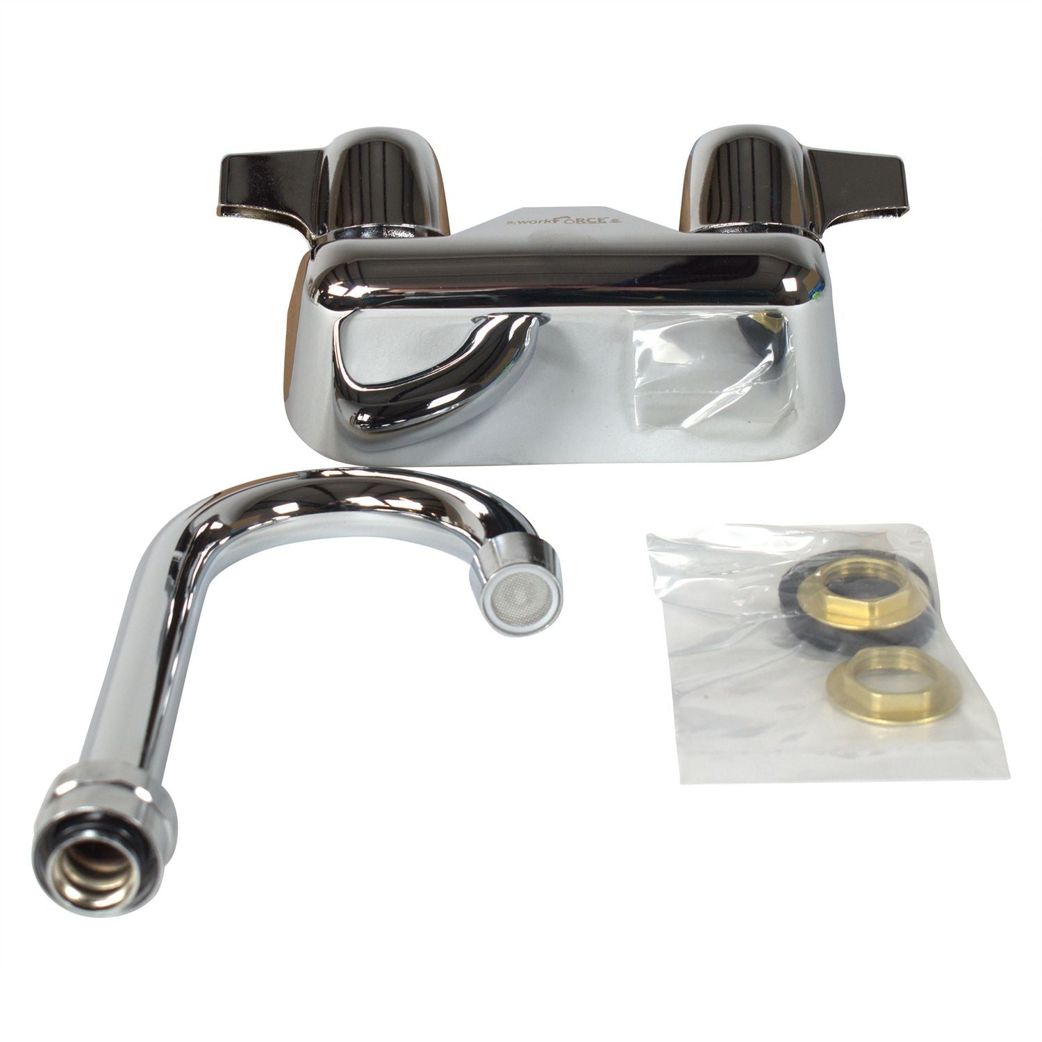 WorkForce Standard Duty Faucet, 7.88" Height/3" Reach, Chrome-Plated Brass, Ships in 4-6 Business Days