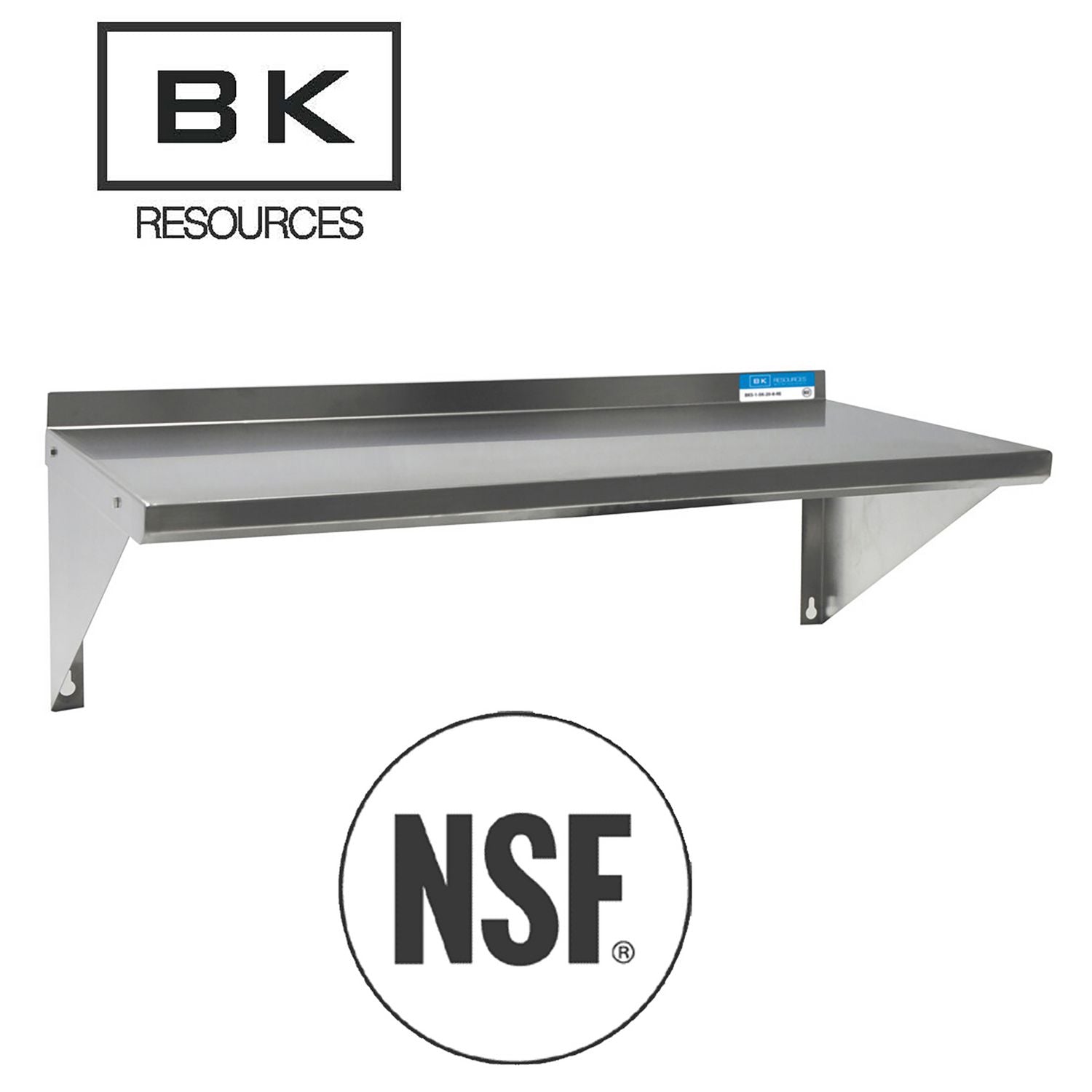 Stainless Steel Economy Overshelf, 60w x 16d x 11.5h, Stainless Steel, Silver, 2/Pallet, Ships in 4-6 Business Days