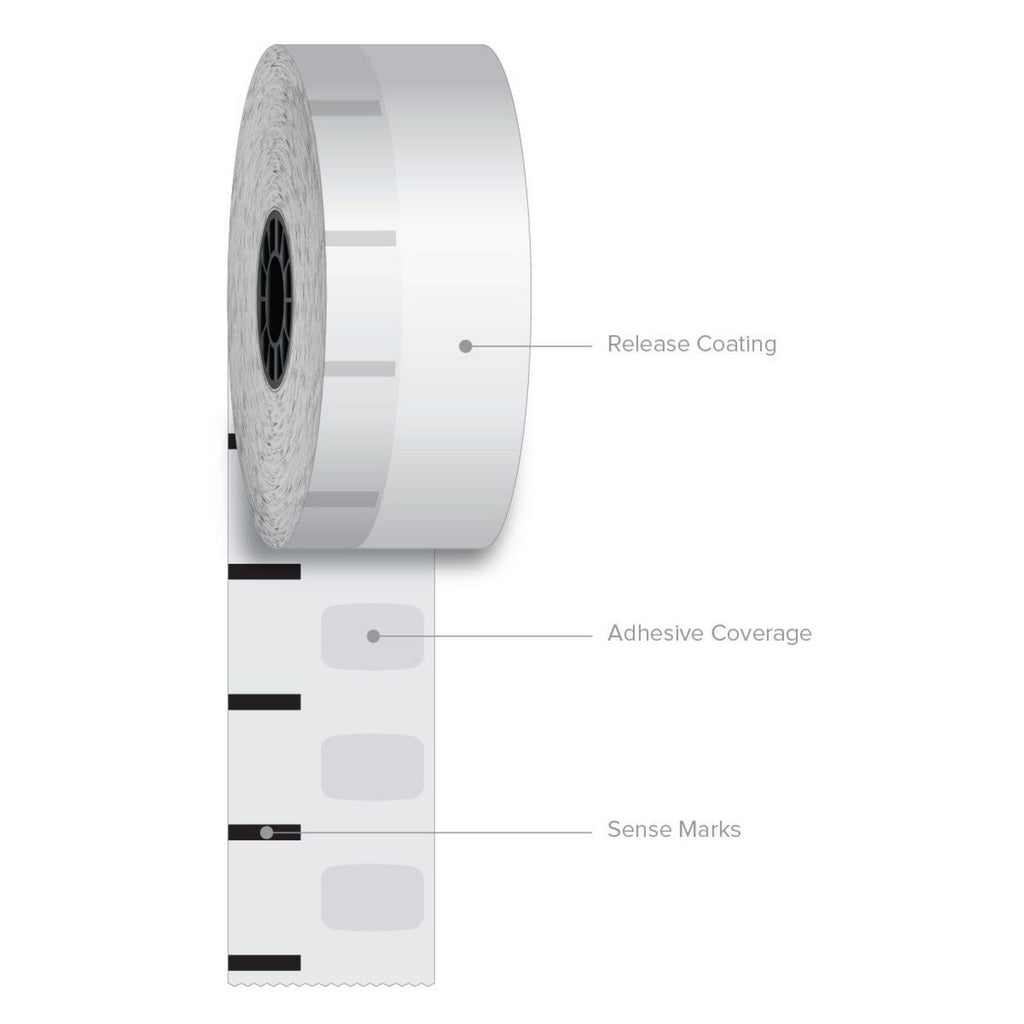 Sticky Media, 2.28" x 270 ft, White, 12 Rolls/Carton