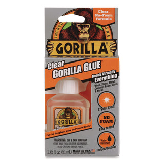 Clear Gorilla Glue, 1.75 oz, Dries Clear
