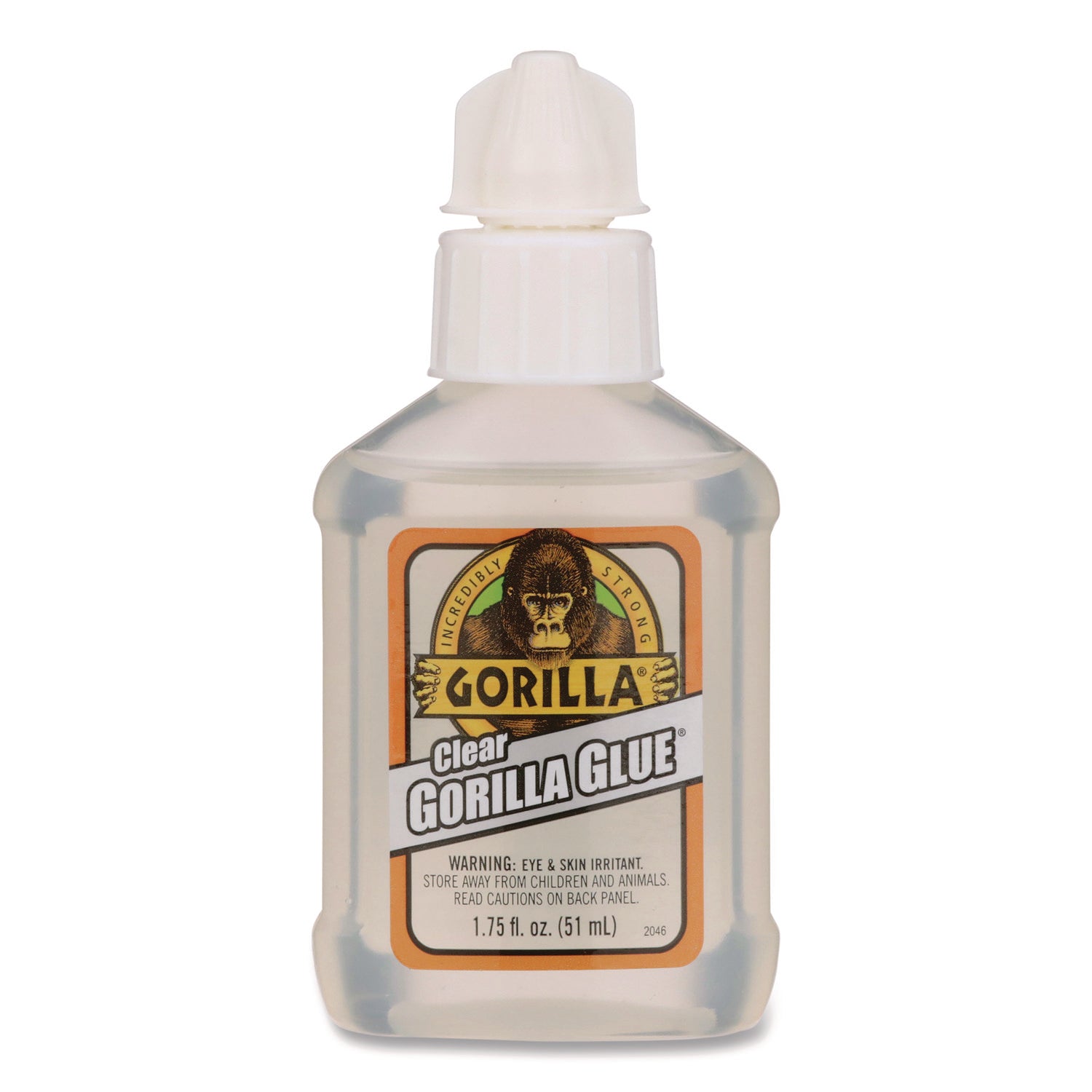 Clear Gorilla Glue, 1.75 oz, Dries Clear