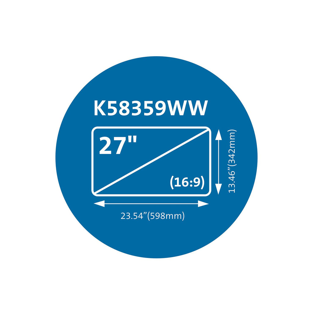 Magnetic Monitor Privacy Screen for 27" Widescreen Flat Panel Monitors, 16:9 Aspect Ratio