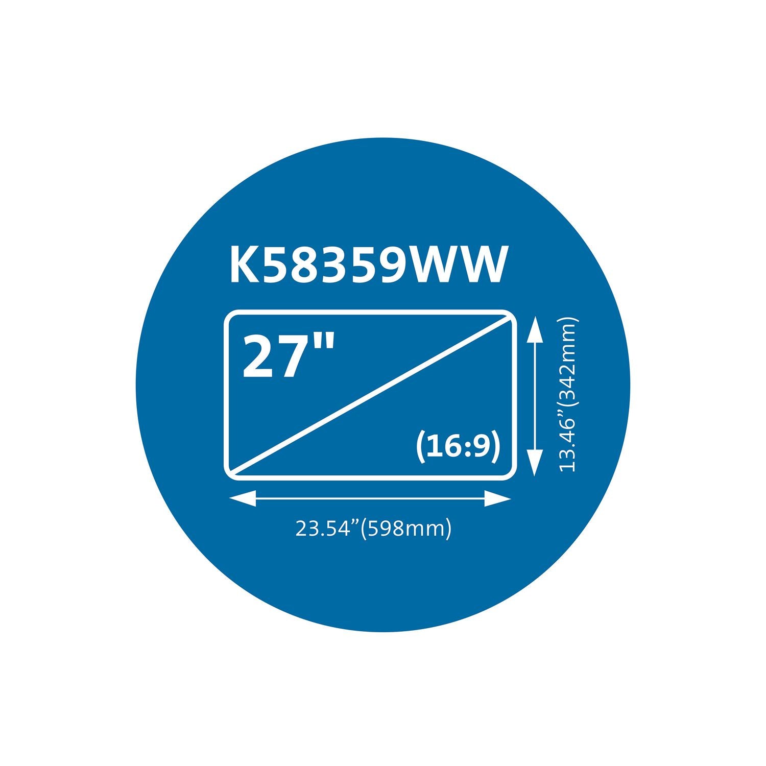 Magnetic Monitor Privacy Screen for 27" Widescreen Flat Panel Monitors, 16:9 Aspect Ratio