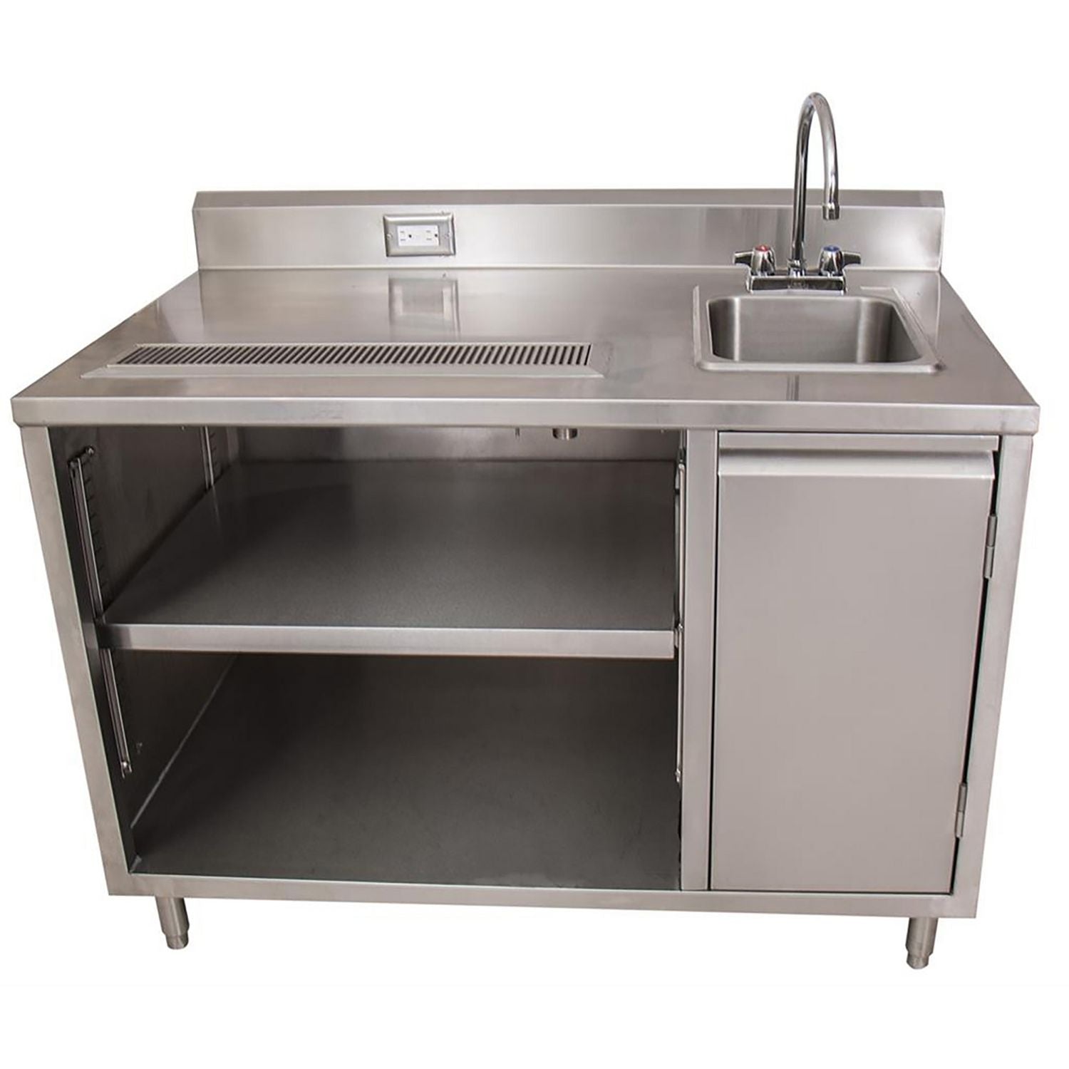 stainless-steel-beverage-table-with-right-sink-rectangular-30-x-72-x-415-silver-ships-in-4-6-business-days_bkebevt3072r - 1