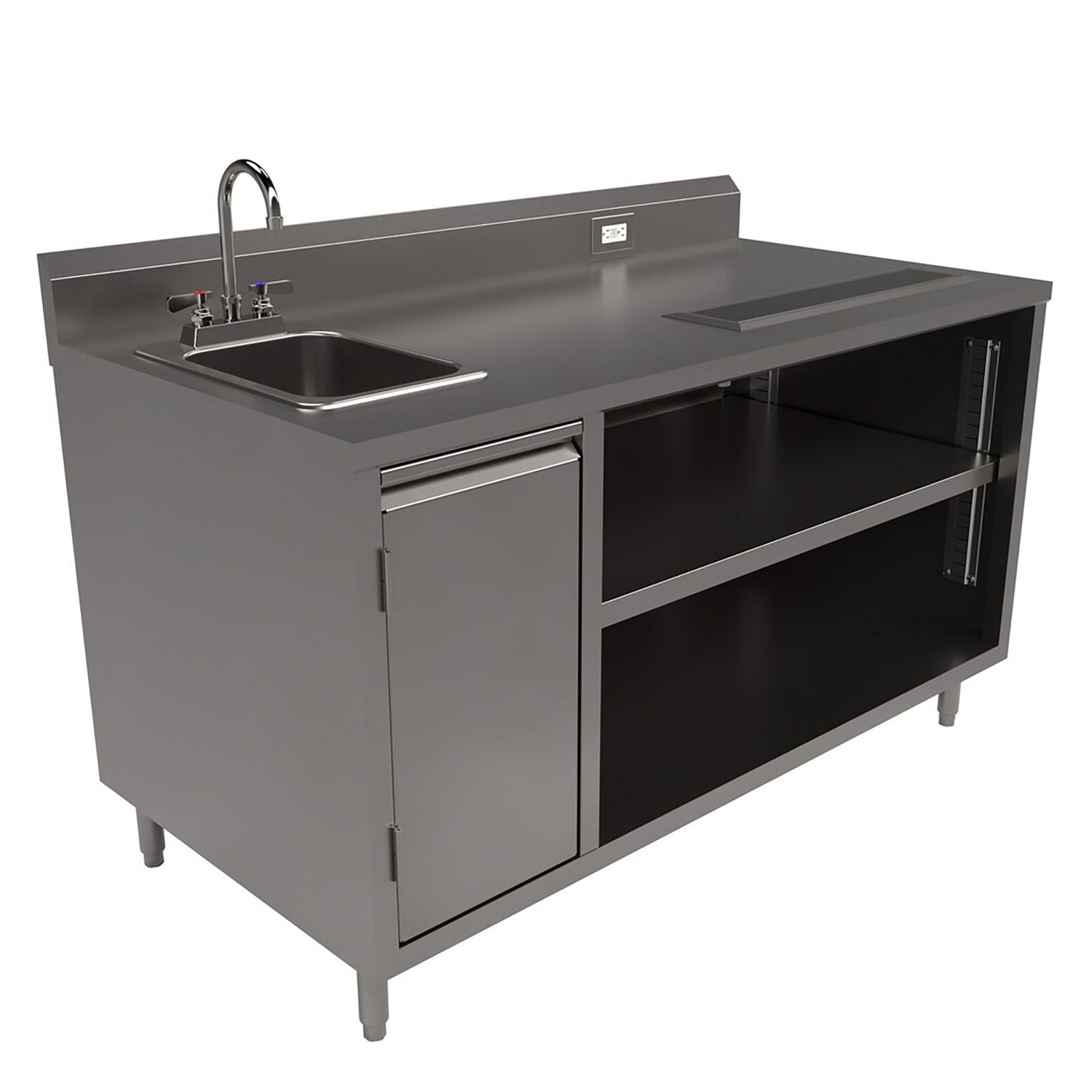stainless-steel-beverage-table-with-left-sink-rectangular-30-x-60-x-415-silver-top-base-ships-in-4-6-business-days_bkebevt3060l - 2