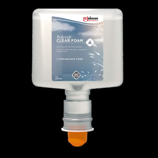 SC Johnson Hypoallergenic Foam Hand Soap - 40.6 fl oz (1200 mL) - Dirt Remover, Kill Germs - Hand - Moisturizing - Clear - Unscented, Dye-free, Anti-irritant - 3 / Carton