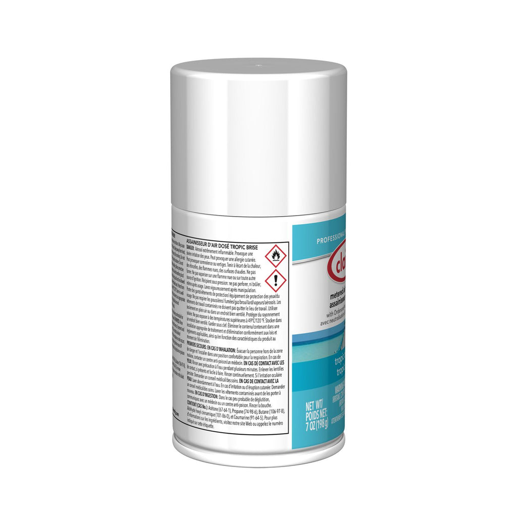 Metered Air Freshener, 7 oz Aerosol Spray, Tropic Breeze, 12/Carton