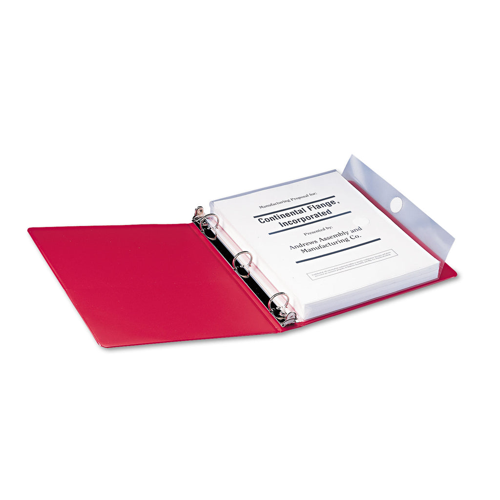 Poly Ring Binder Pockets, 9 x 11.5, Clear, 3/Pack