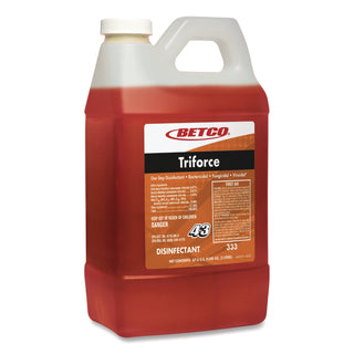 Betco Triforce Titan Disinfectant - FASTDRAW 43 - Concentrate - 67.6 fl oz (2.1 quart) - Fresh Scent - 1 Each - Disinfectant - Orange