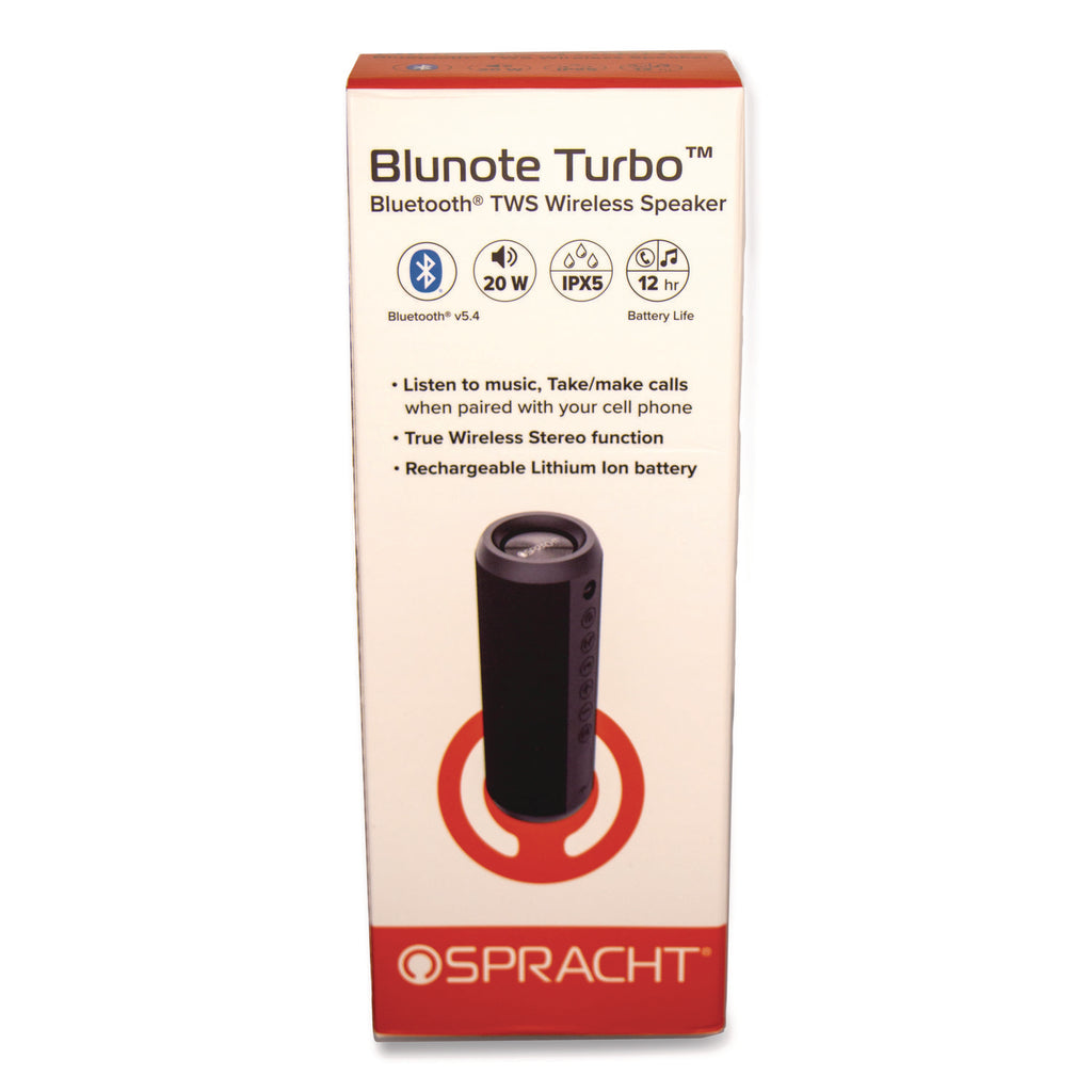Blunote Turbo Wireless Speaker, Bluetooth, Black