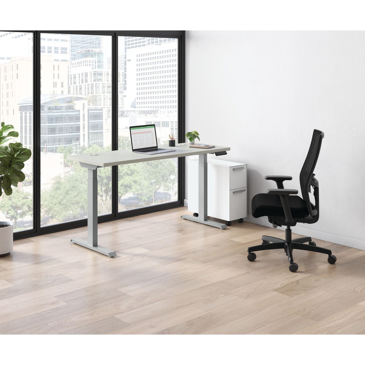 coordinate-height-adjustable-desk-bundle-2-stage-58-x-22-x-2775-to-47-silver-mesh\\silver-ships-in-7-10-business-days_honhat2smsv2258 - 6