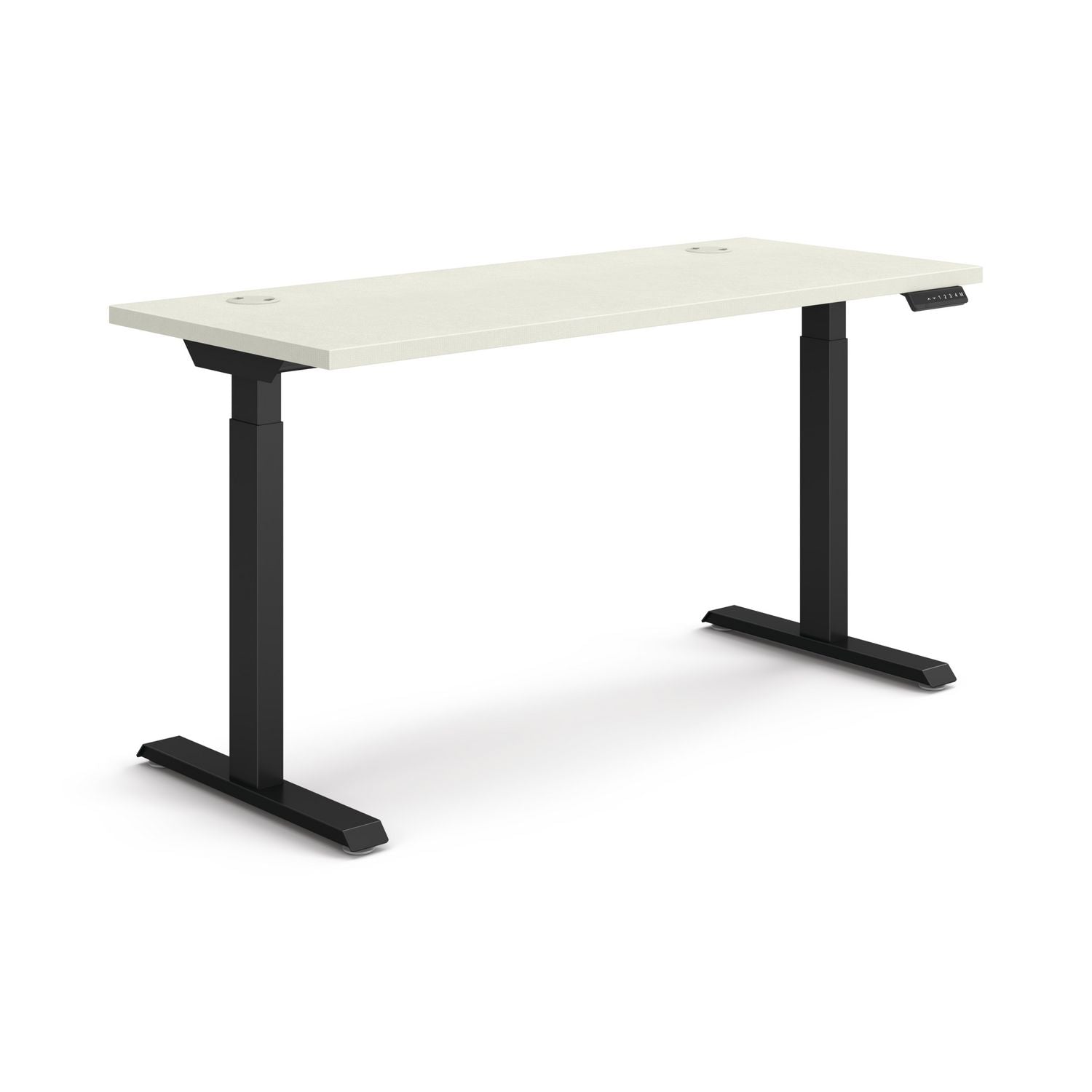 coordinate-height-adjustable-desk-bundle-2-stage-58-x-22-x-2775-to-47-silver-mesh\\black-ships-in-7-10-business-days_honhat2smbk2258 - 1